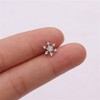 Hypoallergenic Snowflake Studs: 20g Screw Back Earrings for Cartilage & Tragus. - 3 of 4