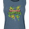 Women's - Teenage Mutant Ninja Turtles - Donnie, Mikey, Raph, and Leo Logo Graphic Racerback Tank - 2 of 4