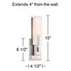 Possini Euro Design Midtown Modern Wall Light Sconce Satin Nickel 4 1/2 ...