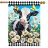 Briarwood Lane Summer House Flag 40x28 For Outdoor Checkered Cow For Summer House Flag - 2 of 4