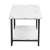 NicBex Modern 39.37" Rectangle Coffee Table with 2 Layers Shelves for Living Room and Bedroom - 4 of 4