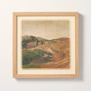 Arte de pared de paisaje tapiz enmarcado 18"x18" Natural - Hearth & Hand™ with Magnolia