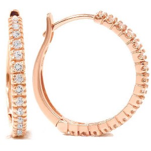 Pompeii3 1/2ct Diamond Hoops 14K Rose Gold - 1 of 4