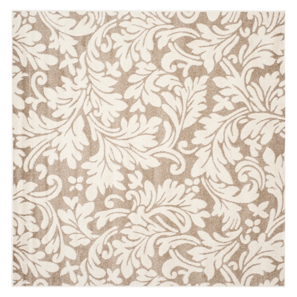 5'X5' Amherst Vinca Outdoor Rug - Wheat/Beige - Safavieh