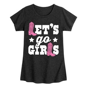 Girls' - Instant Message - Lets Go Girls Fitted Short Sleeve Graphic T-Shirt - 1 of 4
