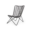 Christopher Knight Home Galtin Outdoor Wicker Accent Chairs (Set of 2) , Gray/Black - 4 of 4