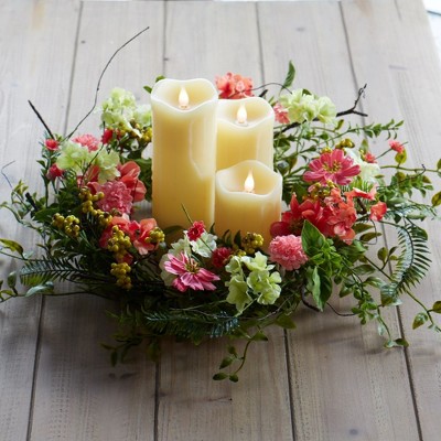 27" Multicolor Floral Grapevine Spring and Summer Wreath