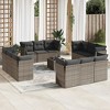 vidaXL Garden Sofa Set Grey, Dark Grey - 2 of 4