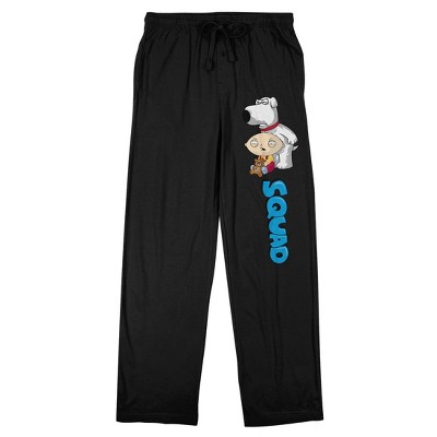 Family Guy Stewie Brian Squad Men s Black Sleep Pajama Pants