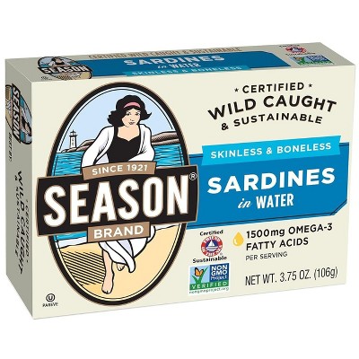 SEASON Skinless & Boneless Sardines in Olive Oil, 3.75 OZ