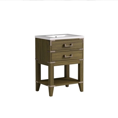 Cesicia Black Oakwood Frame Cabinet with Carb P2 Plywood Body, 1 Door & 1 Drawer, Soft-Closing Hardware