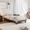 Natural Wood Platform Bed Frame with Strong Slats, Minimalist Design, No Box Spring Needed, Easy Assembly - 3 of 4
