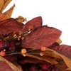 Northlight Berries with Leaves Artificial Fall Harvest Twig Wreath, 24-Inch, Unlit - 2 of 3