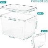 LunaLulinlk Stackable Clear Storage Bins with Lids, Large Plastic Storage Bins w Handle, Acrylic Pantry Organization and Storage for Kitchen - 2 of 4