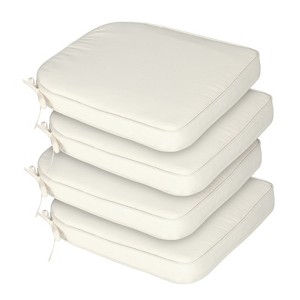 Aoodor Outdoor Dining Chair Cushions Set of 4, Waterproof Patio Furniture Seat Cushions, Outdoor Chair Pads with Ties - 1 of 4