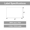 PSBM Direct Thermal Labels 4x2 Inch 4 Rolls 2875 Labels/Roll 3 Inch Core Perforated Works with Zebra Sato Datamax Intermex Honeywell and Many Other - 2 of 4