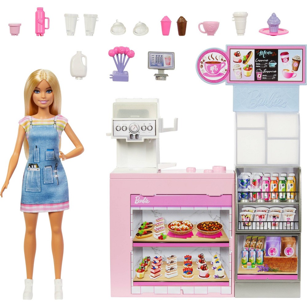 Photos - Doll Barbie Coffee Shop 15pc  (2024)