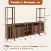 Farmhouse Entertainment Center for 70" TVs, 3-Piece Modular TV Console, Large TV Stand with Bookshelves, Engineered Wood for Living Room Bedroom - 4 of 4