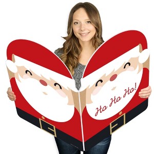 Big Dot of Happiness Jolly Santa Claus - Christmas Giant Greeting Card - Big Shaped Jumborific Card - 1 of 4