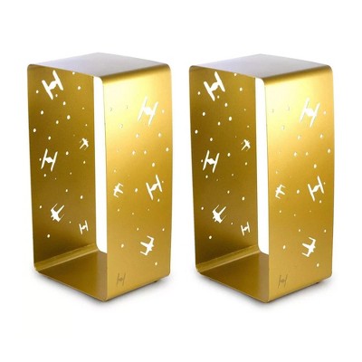 Seven20 Star Wars Gold Stamped Lantern | X-Wing & TIE Fighters | 11.5 Inches | Set of 2
