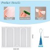 JDICTION Silicone Bookmark Molds Set - 5 Shapes With 20pcs Tassels For Resin Casting DIY Crafts - 4 of 4