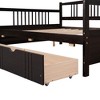 NicBex Full Size Daybed Modern Wooden Bed Frame with 2 Storage Drawers and Guardrails for Bedroom, Living Room, No Box Spring Required - 4 of 4