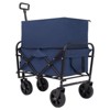 RISOKEYS Foldable Beach Wagon Cart-Lightweight & Collapsible Design with All-Terrain Wheels Load Bearing 225lbs for Camping,Outdoor - 4 of 4