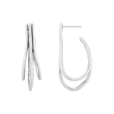 Silpada 'Accomplishing' Sterling Silver Hoop Earrings - image 2