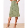 Allegra K Women's Chiffon Summer Vintage Floral Print A-Line Midi Skirts - 2 of 4