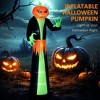 Whisen Halloween Inflatables Outdoor Decorations Pumpkin Head Ghost, Blow Up LED Yard Decor - Multicolor - 2 of 4