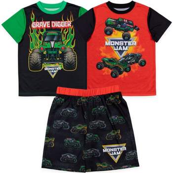 Monster Jam Trucks Grave Digger Pajama Shirts & Pajama Shorts 