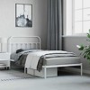 vidaXL White Twin XL Metal Bed Frame with Headboard & Slats, No Mattress, Easy Assembly - 4 of 4