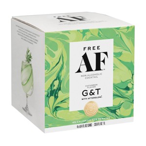 Free AF Non-Alcoholic Cucumber G&T - 4pk/8.4 fl oz Cans - 1 of 4
