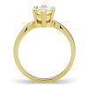 Slickblue Women’s Marquise-Cut CZ Engagement-Inspired Gold Ring – Stainless Steel, IP Gold Plating, Sizes 5-10 - 3 of 4