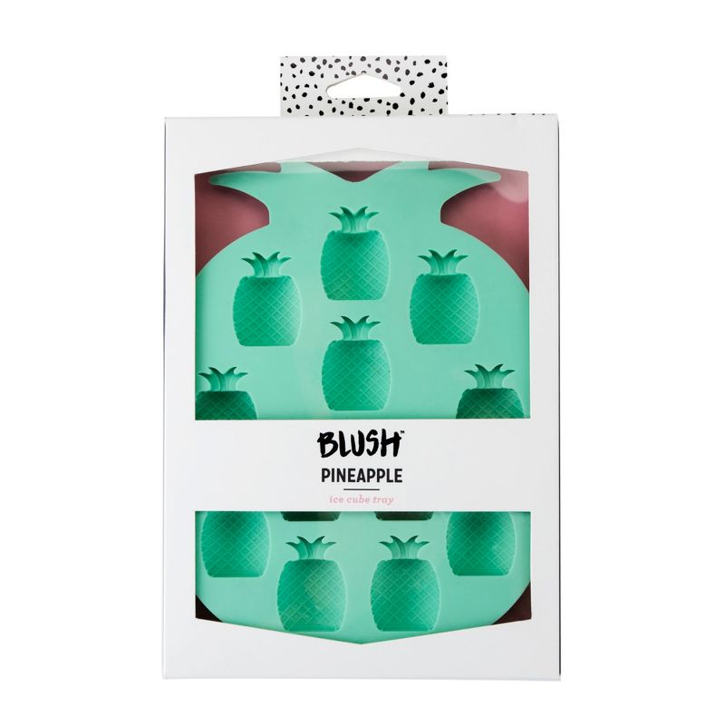 Blush Silicone Mold Pineapple Ice Cube Tray Shapes- Makes 12 Pineapple Ice Cubes - Dishwasher Safe Silicone Reusable Ice Cube Mold Aqua Set of 1, 5 of 6