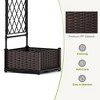 90.5" Decorative Garden Arbor, with Planter Boxes, Metal Arch Trellis for Lawn and Backyard - 4 of 4