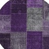 Eggplant Purple And Lilac Patchwork Washable Indoor Outdoor Area Rug - 4 of 4