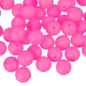 Unique Bargains Round Loose Silicone Beads for DIY Keychain Jewelry Making 50 Pcs - 1 of 4