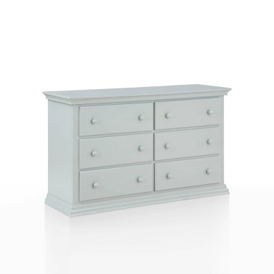 Gray Double Dresser with Dovetail Drawers and Ball Bearing Glides
