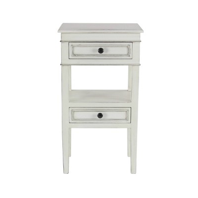 Distressed Wooden Side Table with Drawers - Olivia & May