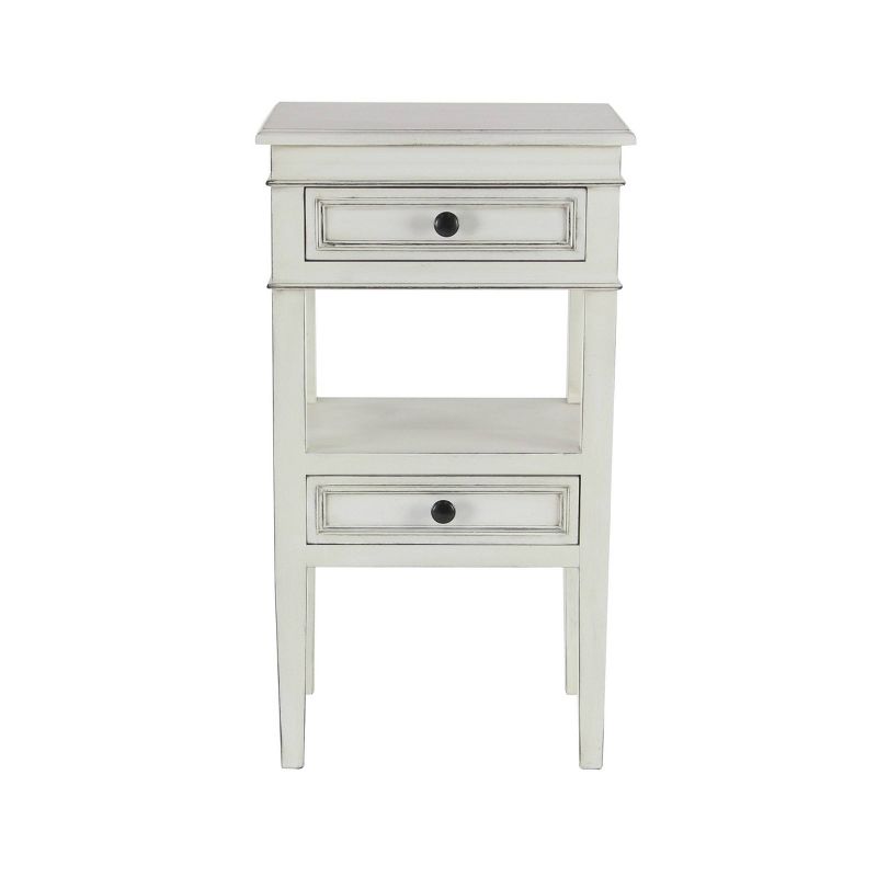 Distressed Wooden Side Table with Drawers - Olivia & May, 1 of 8