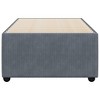 vidaXL - Twin Velvet Upholstered Bed Frame/Dark Gray Mattress Base with Slats/Sturdy Bedroom Furniture for Ultimate Comfort - 4 of 4