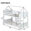 Kumasinova Twin-Over-Twin Wooden House Floor Bunk Bed, Rubber Wood Bed Frame with Headboards, Footboards, Ladder & Full-Length Guardrails - 4 of 4