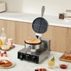 VEVOR Commercial Waffle Maker, 1230W Round Waffle Baker Machine, Non-Stick Stainless Steel Belgian Waffle Iron with Temperature and Time Control - 2 of 4