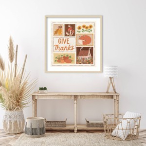Amanti Art 33"x33" Autumn Days VIII by Laura Marshall Wood Framed Wall Art Print - 1 of 4