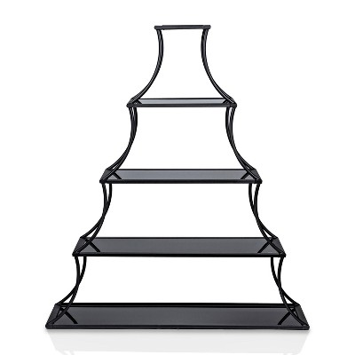 67.25" Kurry 5 Shelf Bookshelf Sand Black - miBasics