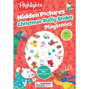 Christmas Hidden Pictures Puffy Sticker Playscenes - (Highlights Puffy Sticker Playscenes) (Paperback) - 1 of 1