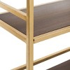 Mateo 4-Tier 1 Drawer Etagere - Gold Foil/Walnut - Safavieh - image 3 of 4