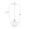 LNC Sallingboe 1-Lights 6.3" Modern Geometric Mini Pendant  Lights, Polished Gold  with Textured Cylinder Glass - 3 of 4