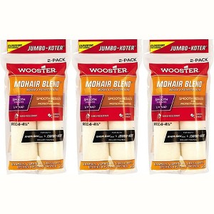 Wooster 4.5" Jumbo-Koter Mohair Blend 1/4" Nap Closed-End 3 Sets Of 2-Pack Roller Cover # RR304-4.5-3PK - 1 of 3